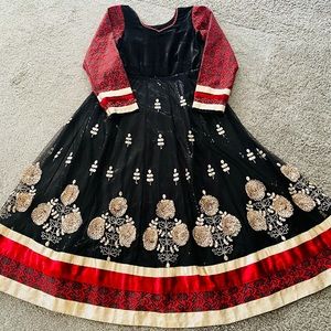 Black & Red Anarkali set